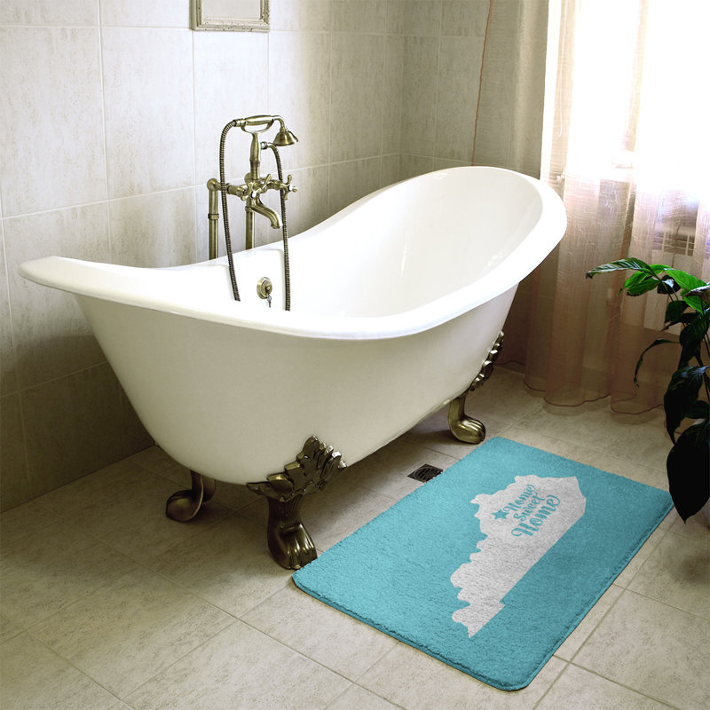 Tapis pour salle de bain frankfort doux, l 21 po x L 34 po, Bleu sarcelle