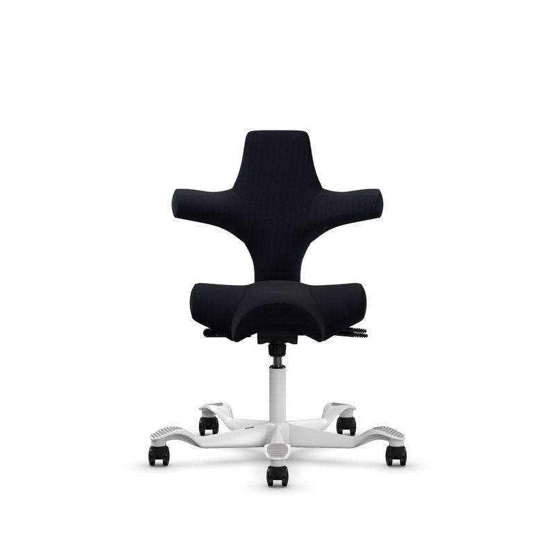 Chaise à hauteur standard réglable HœG Capisco, Standard, Blanc, Gris foncé