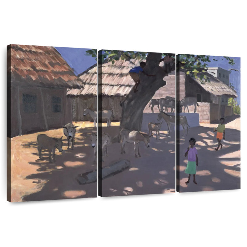 Alvord Donkeys Lamu Kenya, 24" H x 38" W