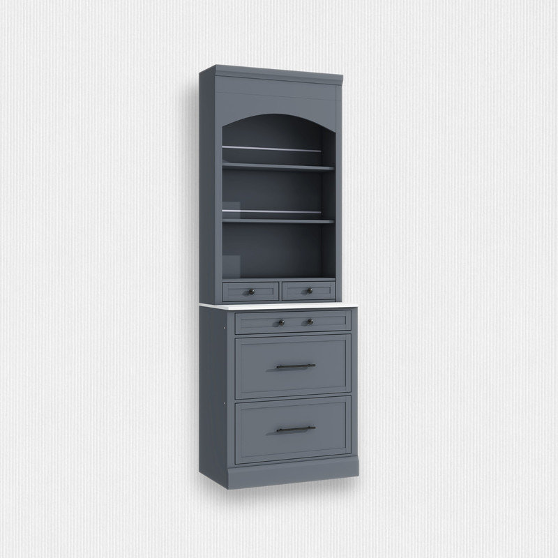 83.8" Kitchen Pantry with Strong Storage, Black, Gray