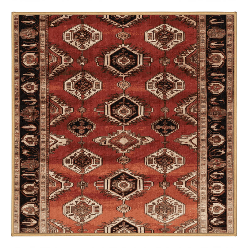 Tapis brun lavable à la machine, Carré 4 pi