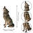 Simulated Howling Wolf Garden Statue