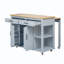 Kitchen Island With Extendable Dining Table-263328819