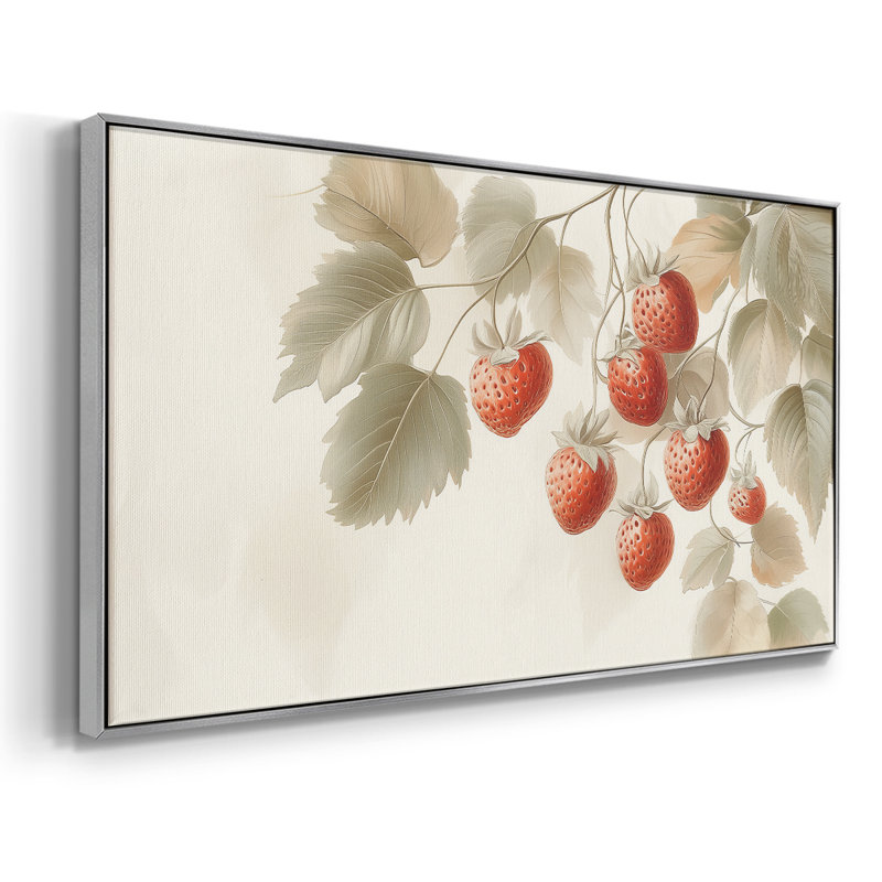 Botanical Series-CECX- Toile tendue avec châssis tendue, prête à être accrochée, H 25 po x l 49 po, Argent argent