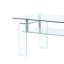 Table basse rectangulaire en verre transparent, table basse moderne en verre pour le salon, table basse avec rangement à 2 niveaux, table basse en verre trempé, table-1214477920