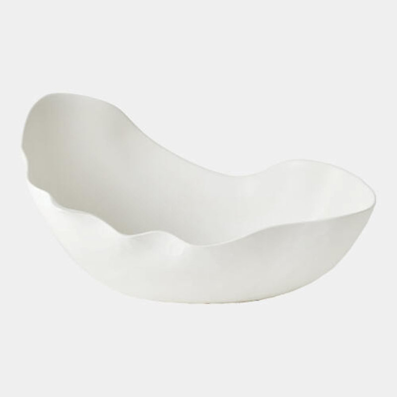 Heimdall Ceramic / Porcelain Decorative Bowl, 11" H x 16" W x 22" D, White