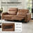 Soott 79.5"W Modern Leather Power Reclining Sofa with USB Port-128930509