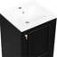 Meuble-lavabo moderne de 20 pouces avec lavabo en céramique, fonction de fermeture en douceur, tablette ajustable en forme de U, tiroir de compartiment et panneaux de porte permettant d'économiser de l'espace grâce à sa fonctionnalité, son rangement organisé,