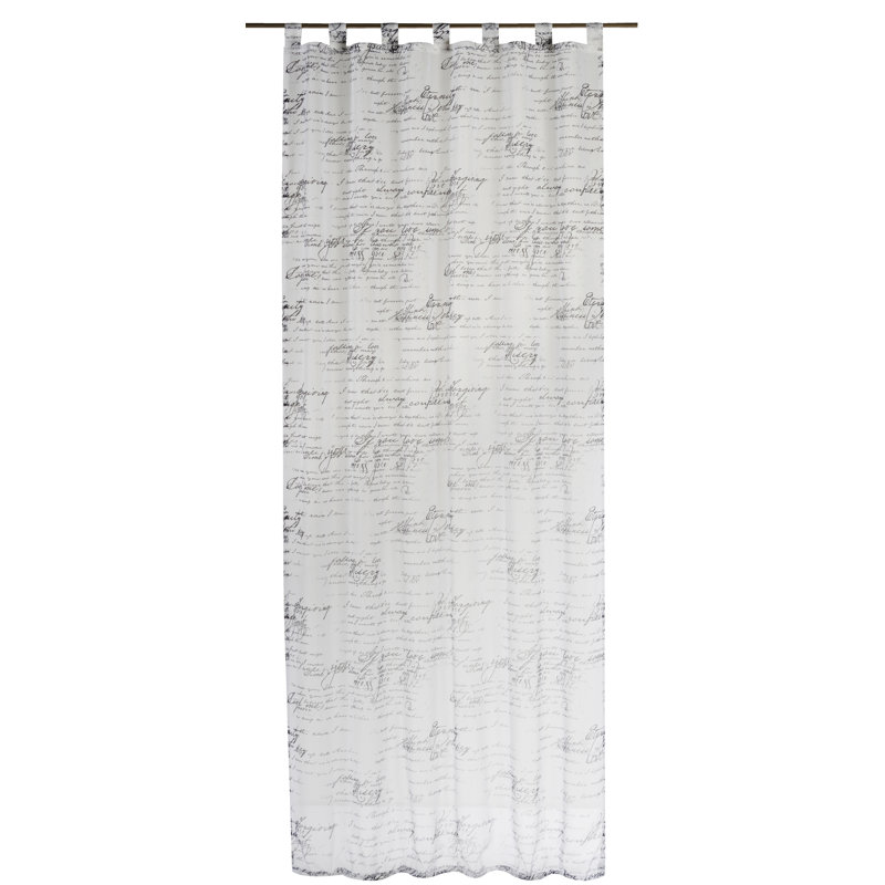 Darice Sheer Curtain Single Panel, Light grey