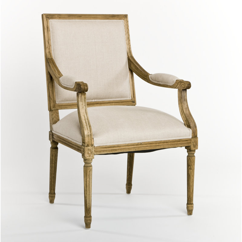 Bodil Upholstered Armchair, Natural, Natural Oak