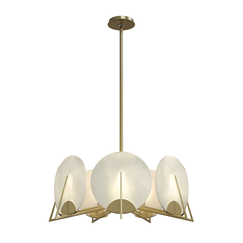 Callisto 7 - Light Unique Geometric Pendant, Modern Brass