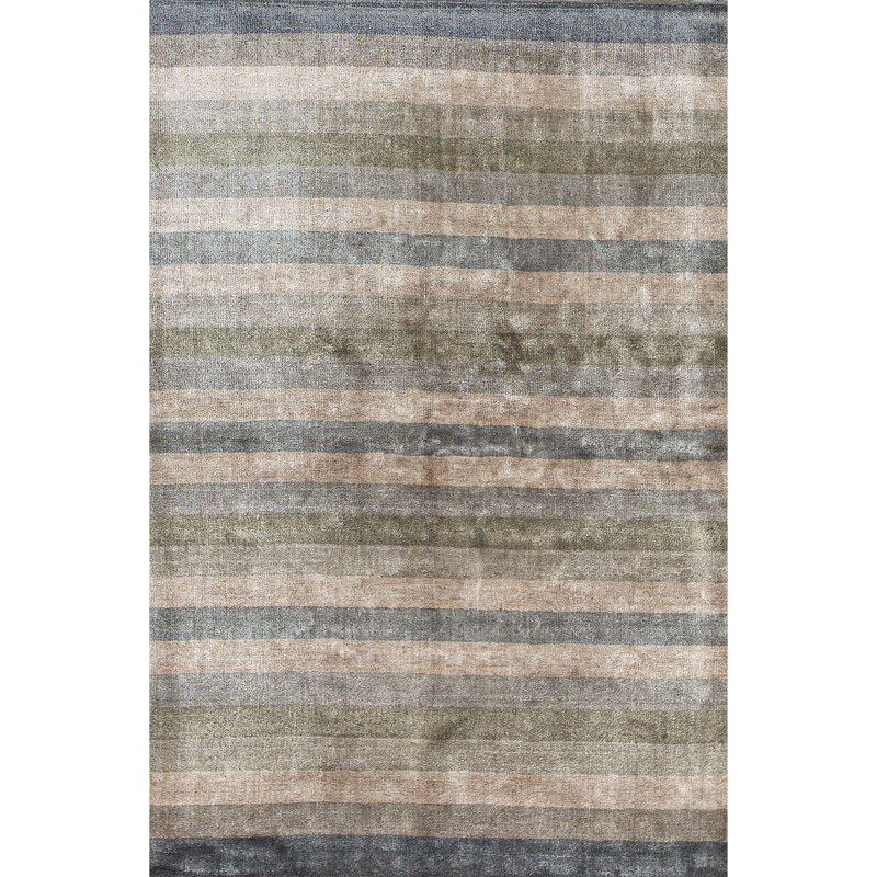 Striped Area Rug in Gray