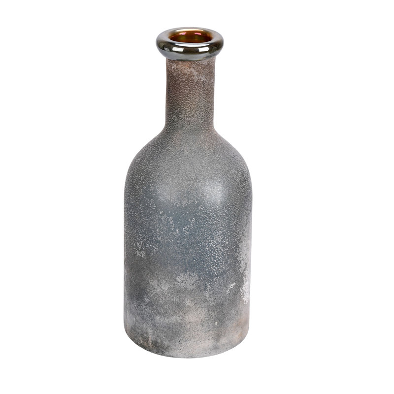 Vase en verre Thelemann, H 11 po x l 5 po x P 5 po