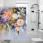 Rideaux de douche Bold Painterly Flower Arrangement, 71 po x 71 po