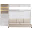 Lit escamotable blanc pleine grandeur avec fonction, tablettes, et - Conception peu encombrante pour les petits appartements et les espaces, facile à ranger, appartements efficaces