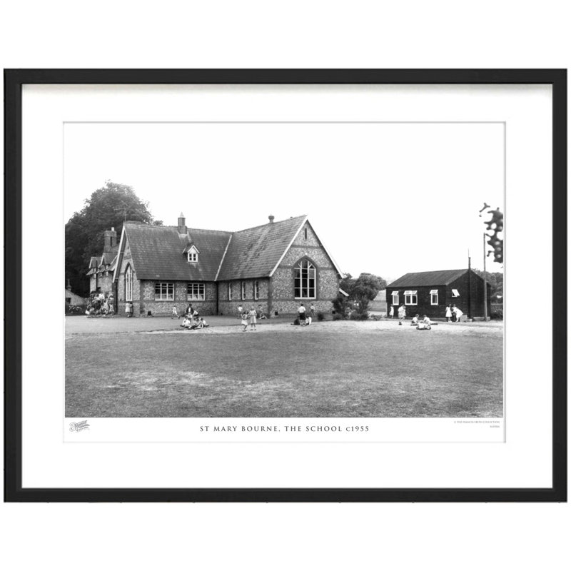 St Mary Bourne, The School C1955 by Francis Frith - Single Picture Frame Print, 60cm H x 80cm W x 2.3cm D