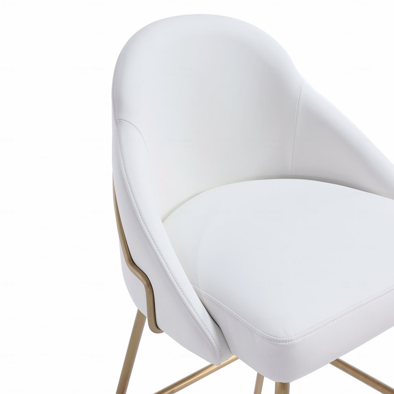 Tabouret de bar, Doré, Blanc