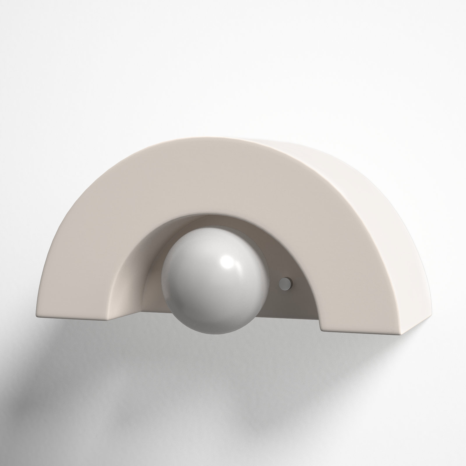 Payam Single Light Dimmable Demilune Sconce, Matte White