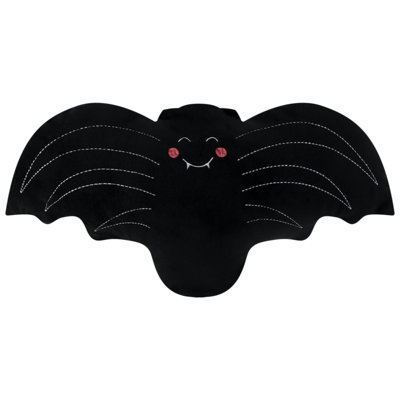 Halloween Cute Bat Stuffed Animal Plush Toy Huggable Black Bat Pillow Decor Gift