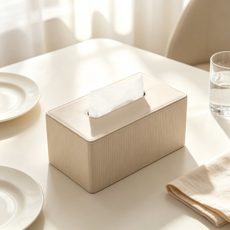 Étui rectangulaire en cuir PU pour boîte à mouchoirs standard - Décoration moderne pour la maison, le bureau, la salle de bain, la chambre ou la voiture