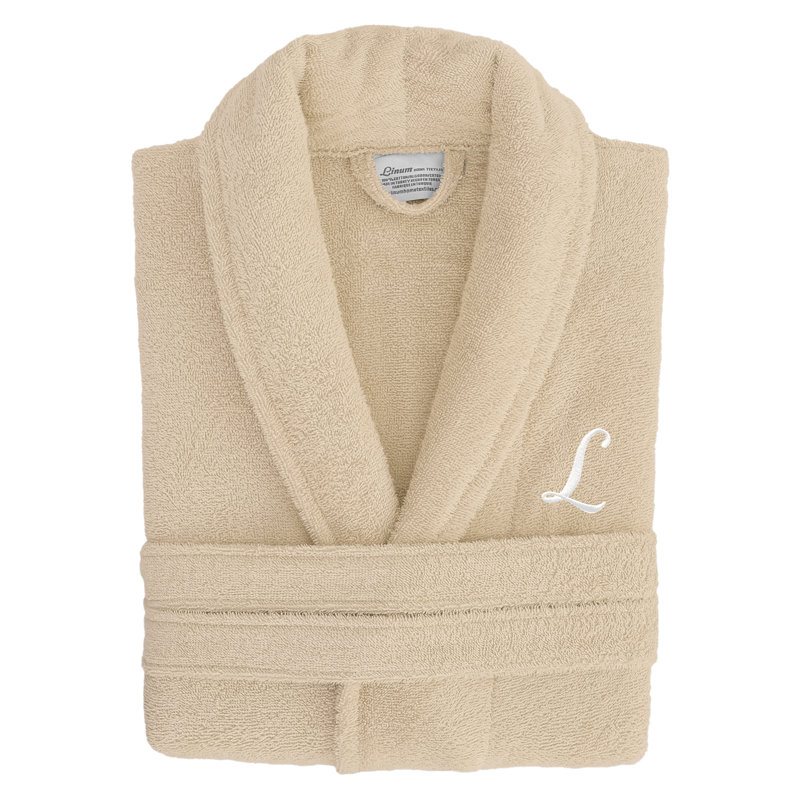  Peignoir mi-mollet en coton turc avec poches, TG, L
