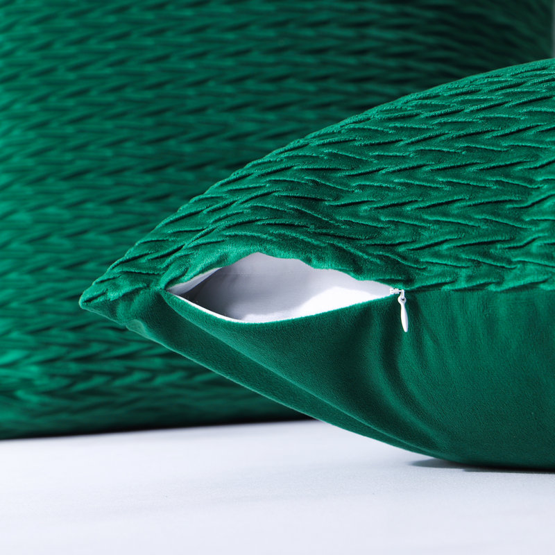 Housse de coussin Suniya, Vert foncé