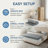 Abdou Premium 3-Inch Memory Foam Mattress Topper with Cooling Gel & Bamboo Cover - CertiPUR-US Certified-1536538155