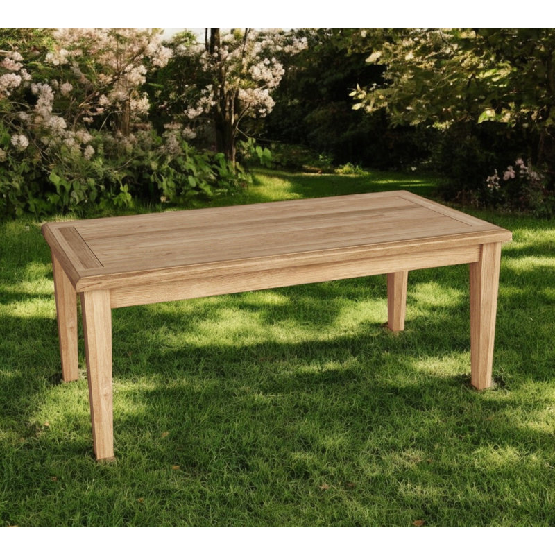 47" Natural Solid Wood Outdoor Coffee Table