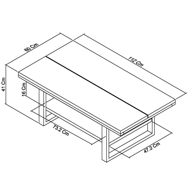 Bettye Frame Coffee Table with Storage