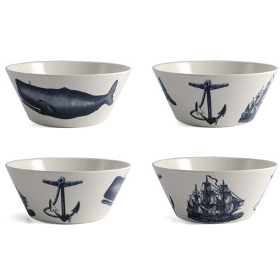 Scrimshaw Small Melamine Cereal Bowl Set