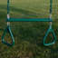 Ensemble de balançoires robustes 3 pièces - 2 balançoires à ceinture (capacité de poids de 250 lb), 1 combo trapèze / anneau, bleu-38250402
