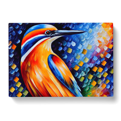 Kingfisher Bird - Wrapped Canvas