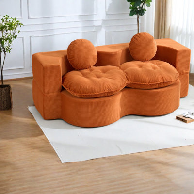 Compression Sleeper Sofas, Corduroy Full Size Modern Futon For Home