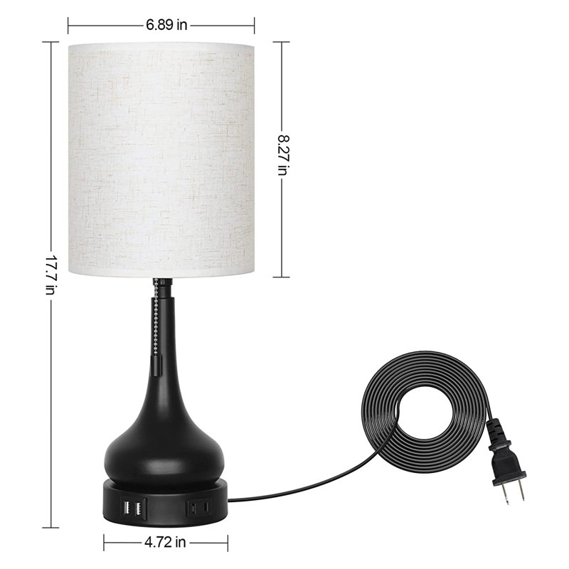 Metal USB Table Lamp