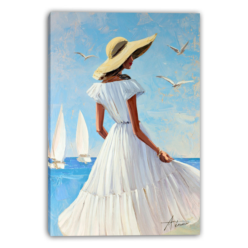 «Summer Sail», art mural sur toile tendue, H 40 po x l 30 po x P 1,5 po