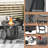 Round Iron Propane Smokeless Fire Pit Table with Hidden Fuel Tank
