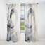 White And Grey Majestic Motion - Abstract Spirals Room Darkening Abstract Curtain - 1 Panel-107826915