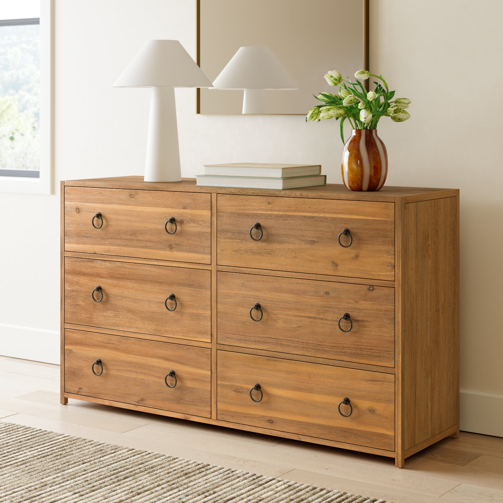 Elin 60" Acacia Dresser, Natural