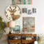 Horloge murale décorative avec art floral cerf - 12 po