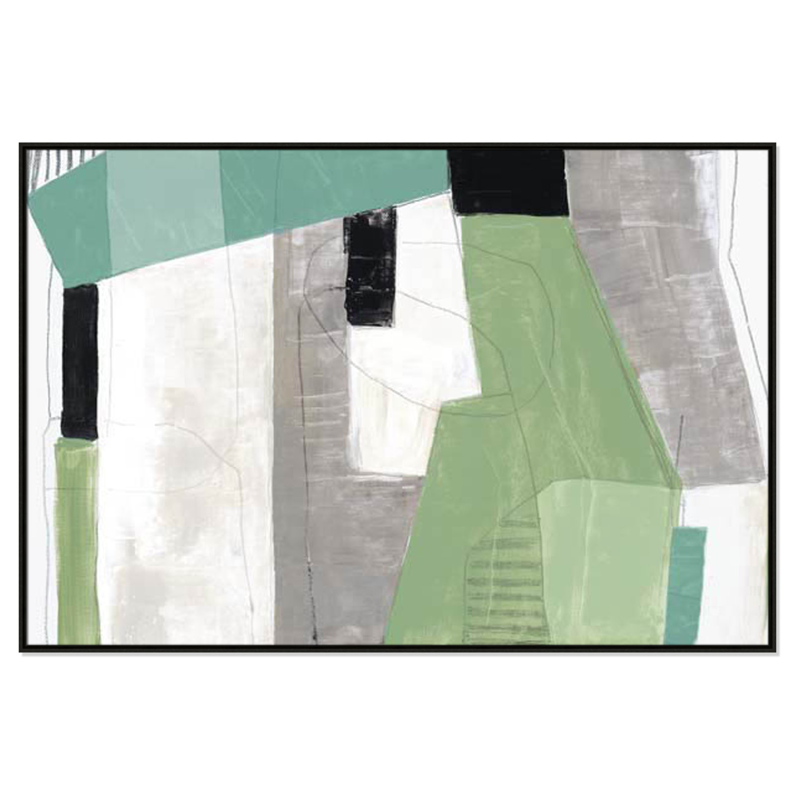 Evergreen Essence by Tom Reeves, No Mat, Espresso Floater Frame - Fine Art Canvas Print, 41.5" H x 61.5" W x 2" D