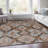 Machine Washable Indoor/Outdoor Xhevrie Paprika Rug-2082162195