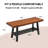 40-Inch Rustic Solid Wood Storage Bench With Metal Frame