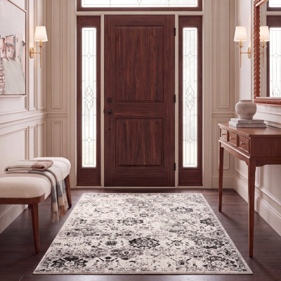 Newhouse Oriental Silver/Gray Area Rug