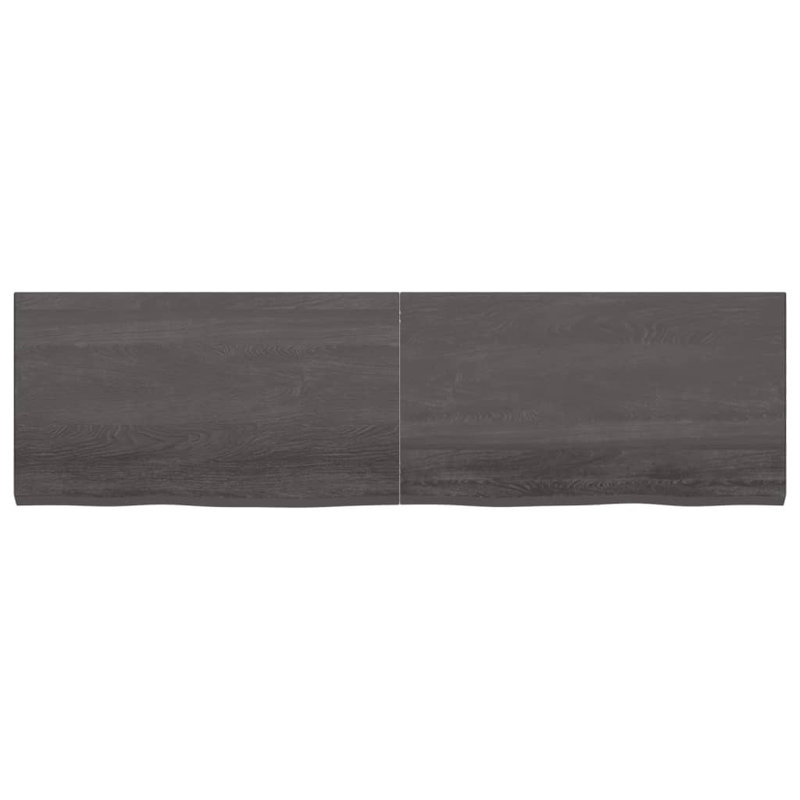 Azriah 180cm Solid Wood Bathroom Vanity Top, Dark Brown