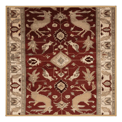 Tapis brun lavable à la machine
