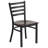 Prompton HERCULES Series Commercial Grade Curved Ladder Back Metal Restaurant Chair with Wood Seat-562306496