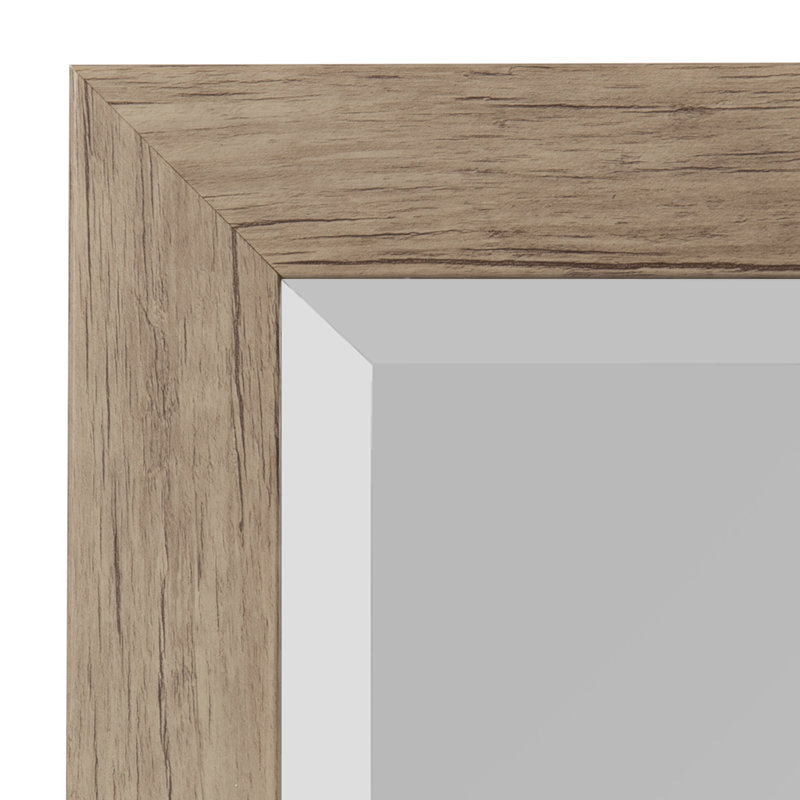 Miroir décoratif Brucie, Brun rustique, 31,25 po x 25 po