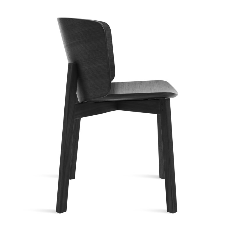 Buddy Dining Chair, Black on Oak