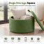 Repose-pieds capitonné rond 27,2 po avec rangement-373192625