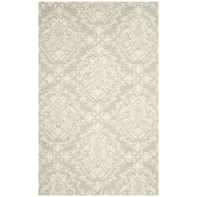 Ferrera Hand-Tufted Wool Sage / Ivory Area Rug, Rectangle 9' x 12'